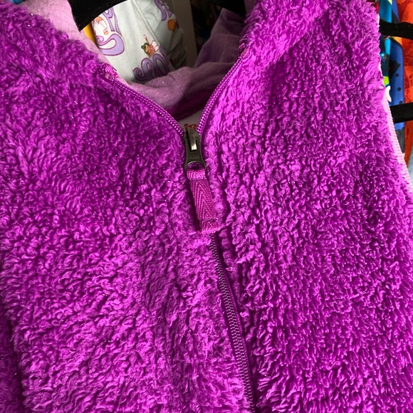 Circo purple plush furry bear vest/jacket - Picture 2 of 8